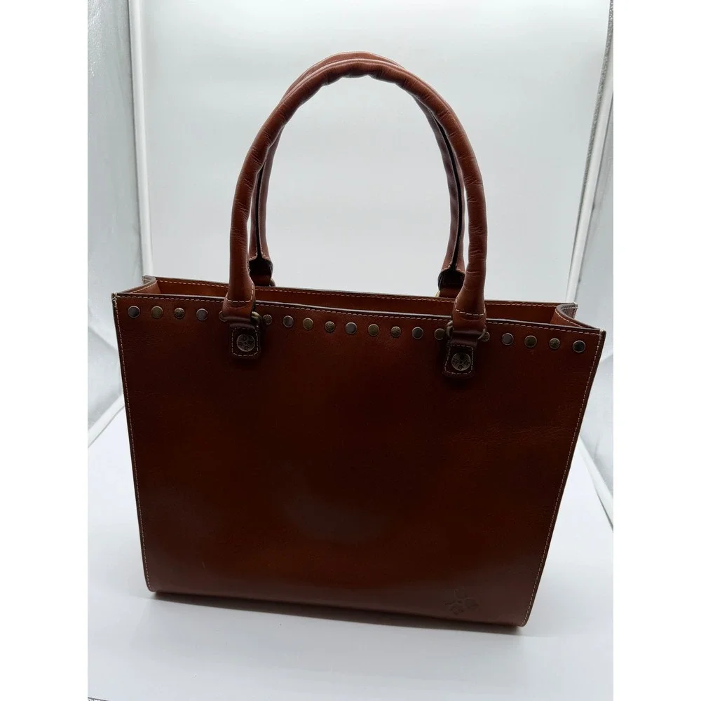 Patricia Nash Zancona Tan Leather Tote Heritage Collection Studded‎ P18001 NEW
